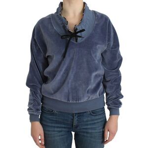 Cavalli Blue velvet cotton Women's sweater